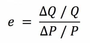 fórmula da elasticidade